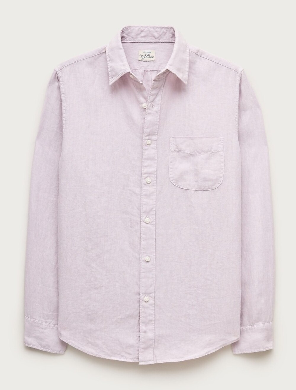 J. Crew Men's Washed linen shirt with point collar